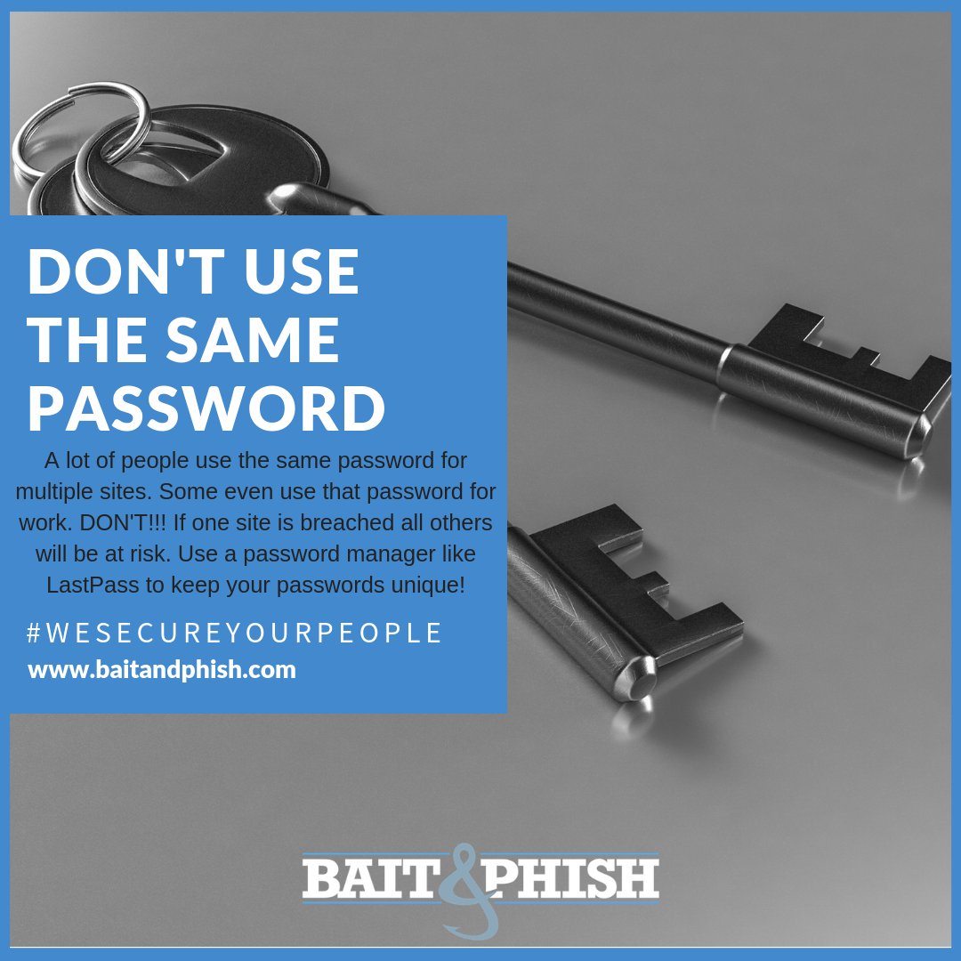 Protect your passwords. Dont share them or write them down on sticky or notebook! User a password manager.⠀
⠀
#securityawareness #cybersecurityawareness #phishing #simulatedphishing #infosec #infosecurity #cybersecurity #security #itsecurity #baitandphish #wesecureyourpeople
