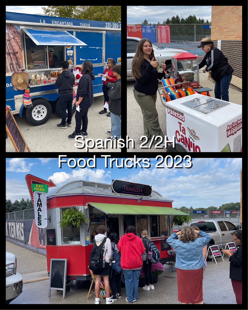 Spanish 2/2H students are practicing their skills today while ordering authentic food. ¡Qué delicioso! #wahs