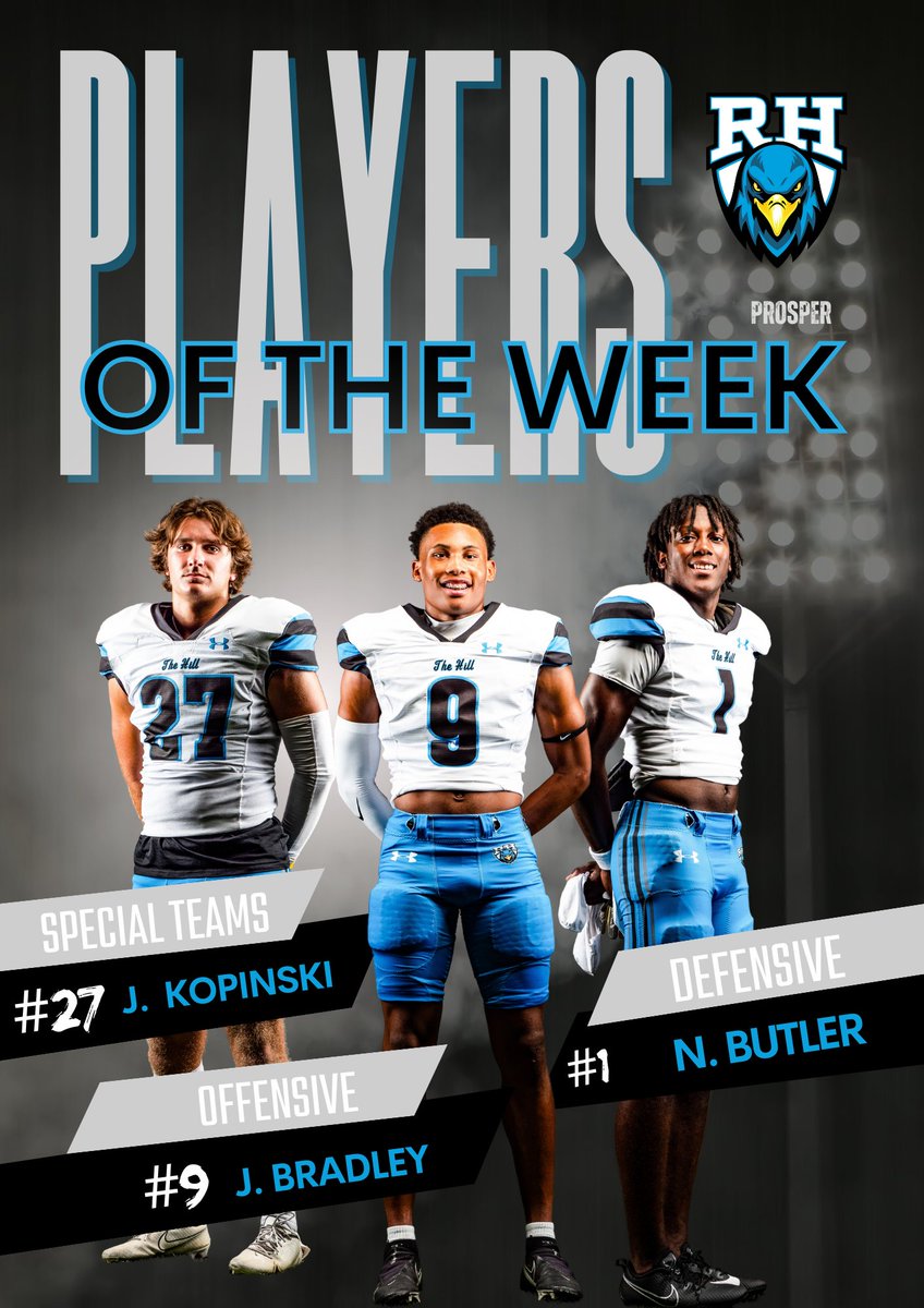 9/22 Varsity Players of the week against Prosper!!!