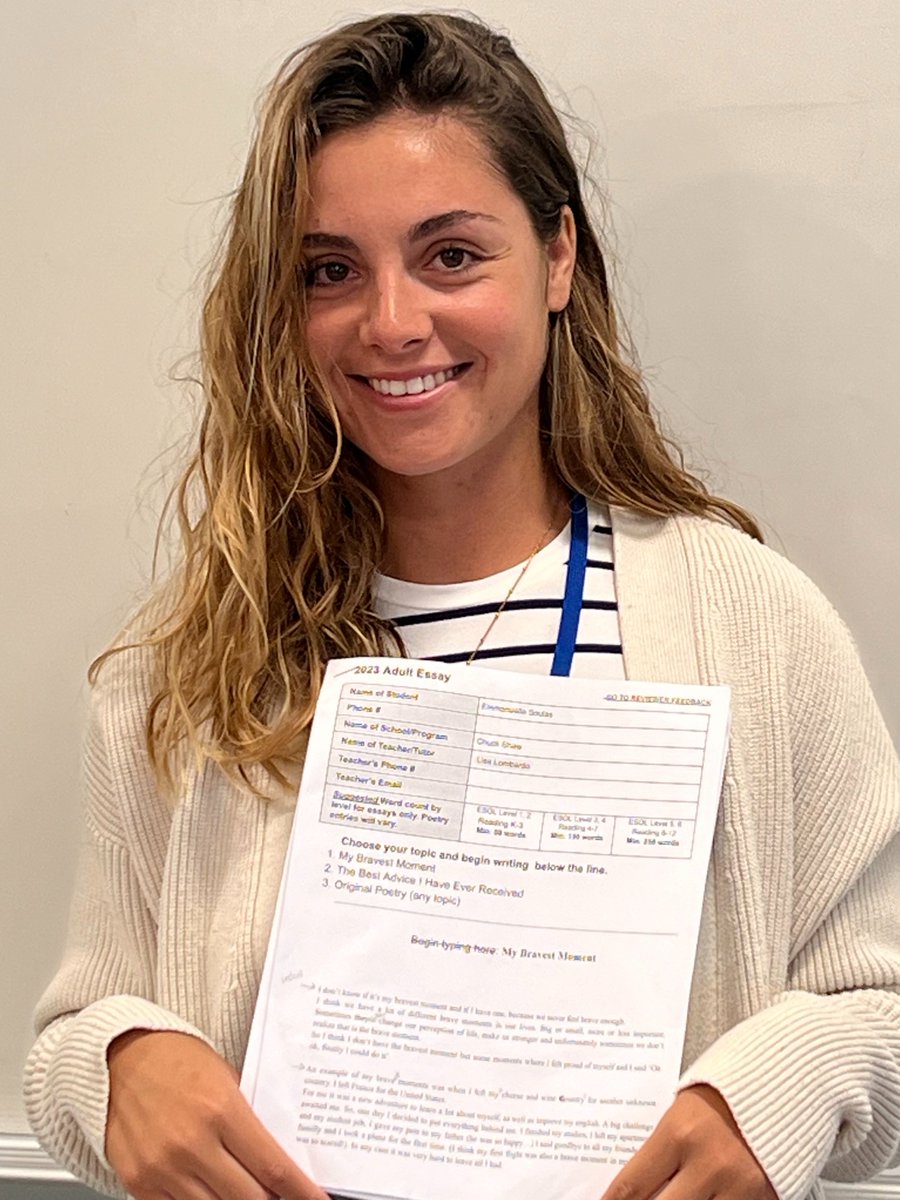 chuck_center's tweet photo. Students in Ms. Lombardo's ESOL class celebrated Adult Literacy Week by working on their essay. Their topic choices were to write about their bravest moment or best advice ever given. They shared their writings with other students in class!
#Adultliteracyweek https://t.co/GcKU0EzJBo