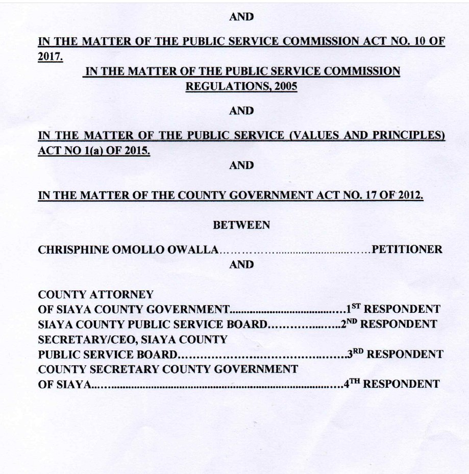 #SiayaMustDoBetter This case exposes yet another of the many dubious distinctions that redounds Siaya County's credit. How can the county be so impervious to doing the right thing? ..../1