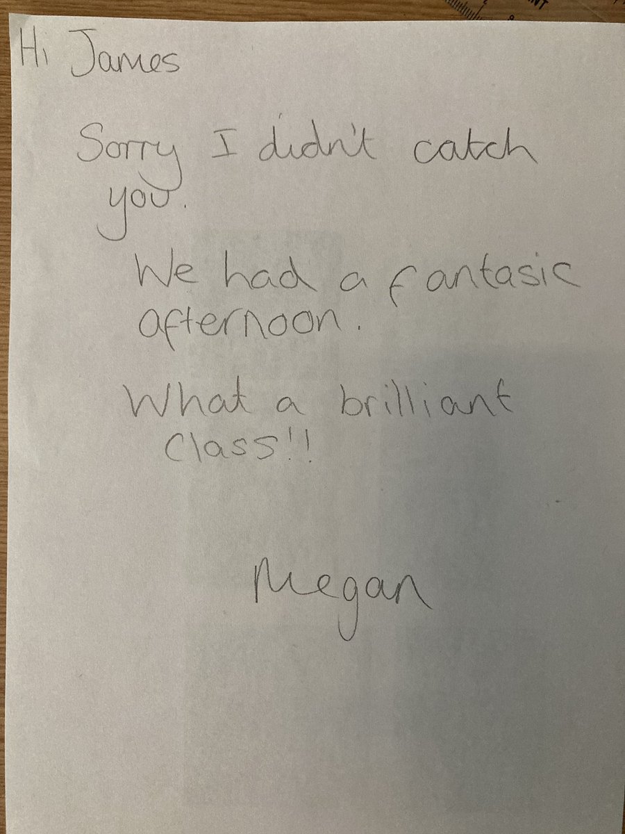 Always a proud moment to return to my class and find a positive note like this left by the cover teacher, well done <a href="/FoxfldOak3/">Oak Class</a>! <a href="/foxfield/">FoxfieldPrimary</a>