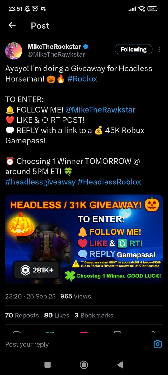 MikeTheRockstar on X: Pretend you FINALLY bought Headless