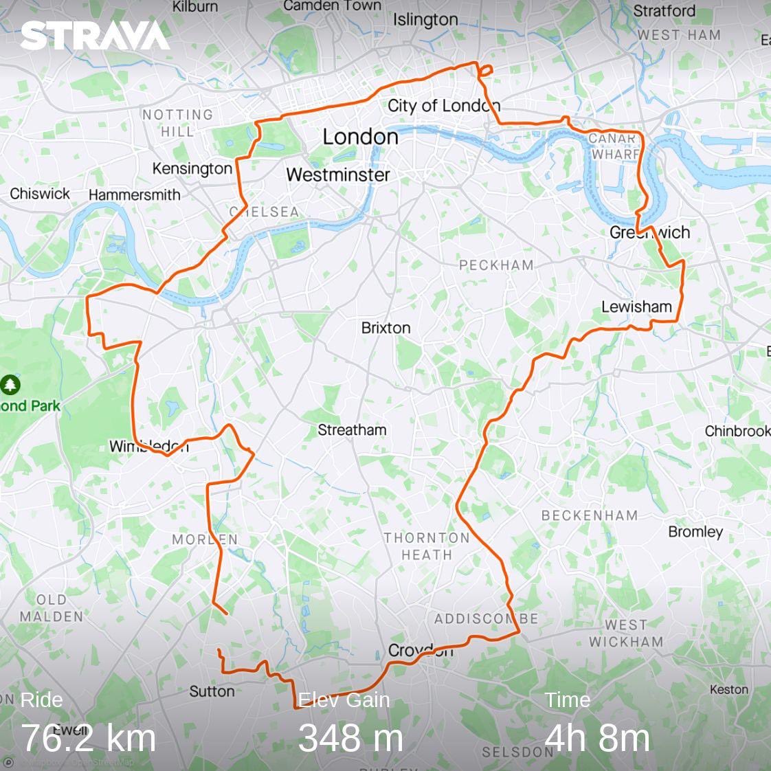 GusSaunders's tweet photo. Monday 25th September. A year since I suffered my stroke. 12 months of uncertainty and uncharted territory. 

Today I cycled a route to mark how far I feel I’ve come since that day. It incorporated the 3 places I’ve received care in and also some of my favourite places in London. https://t.co/DOGivrSBfN
