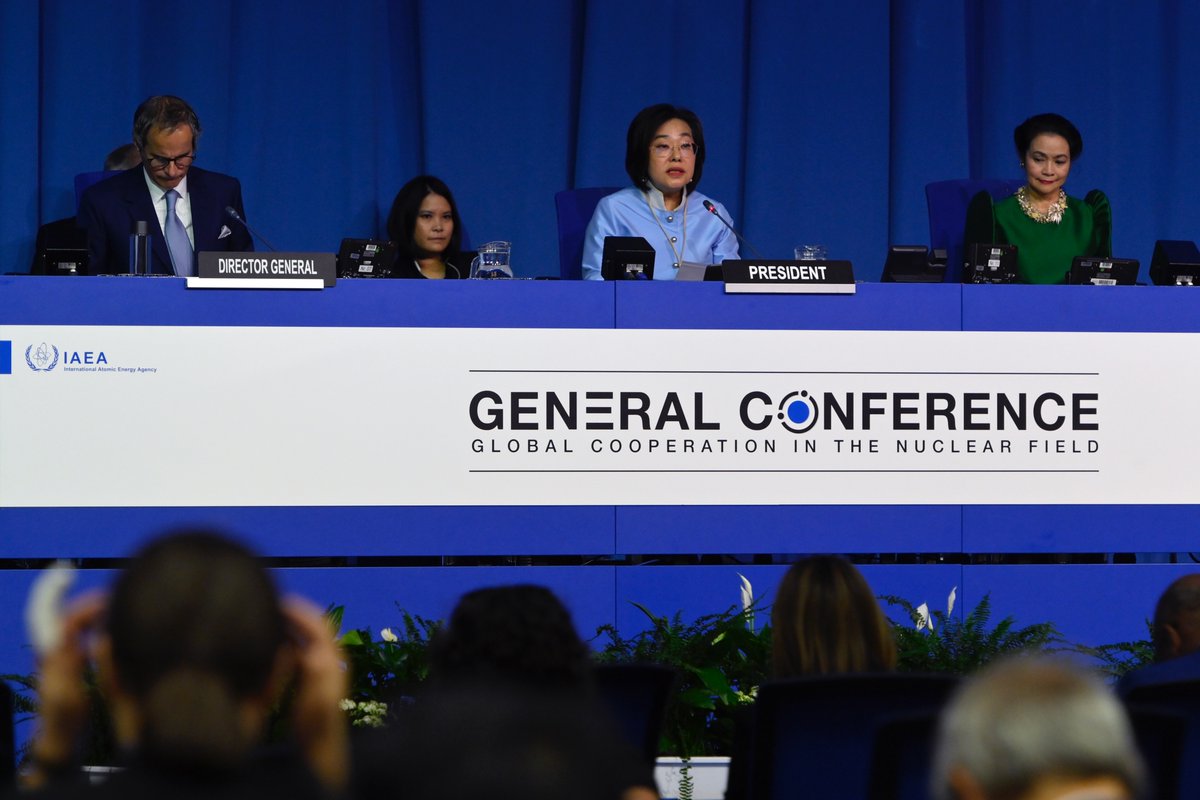 AntonioAlmonteR's tweet photo. ⚛️ Comienza la 67ª reunión de la Conferencia General del Organismo Internacional de Energía Atómica @iaeaorg en Viena.

Objetivo: fortalecer la cooperación técnica en áreas como la salud, agricultura, seguridad y futuro energético.

Con la embajadora Laura Faxas @RDenAustria https://t.co/8gng8RgfGZ