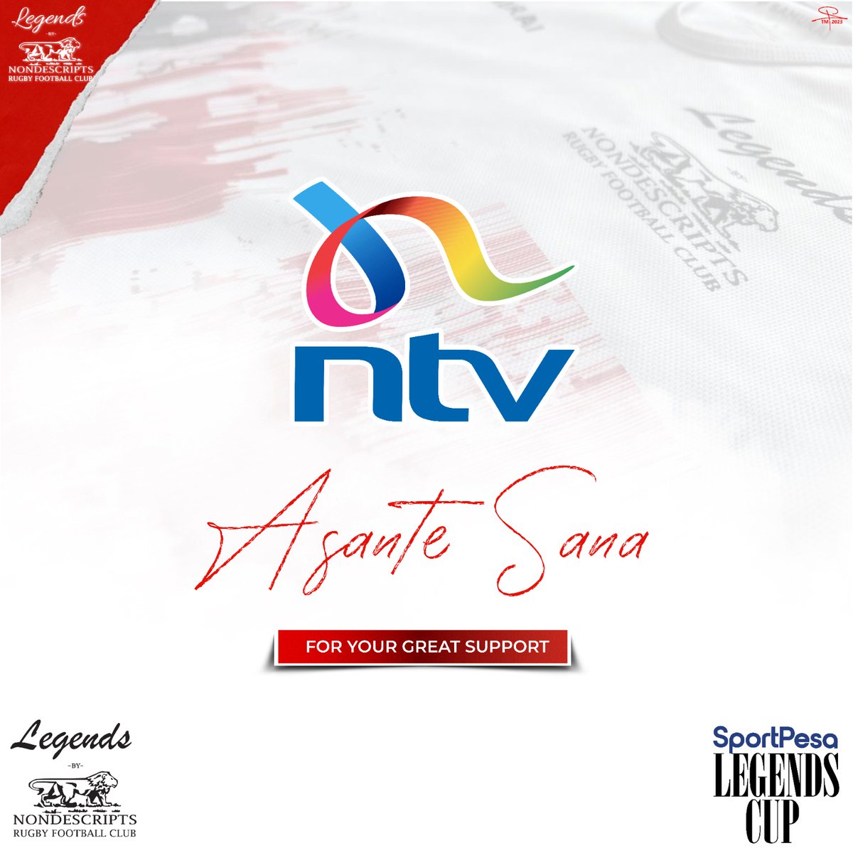 LegendsNondies's tweet photo. For turning on our world, and beaming our game across the world, we thank you @ntvkenya #SportPesaLegendsCup #KEvUGLegends #WazeeHukumbuka https://t.co/QsedPfr0yX