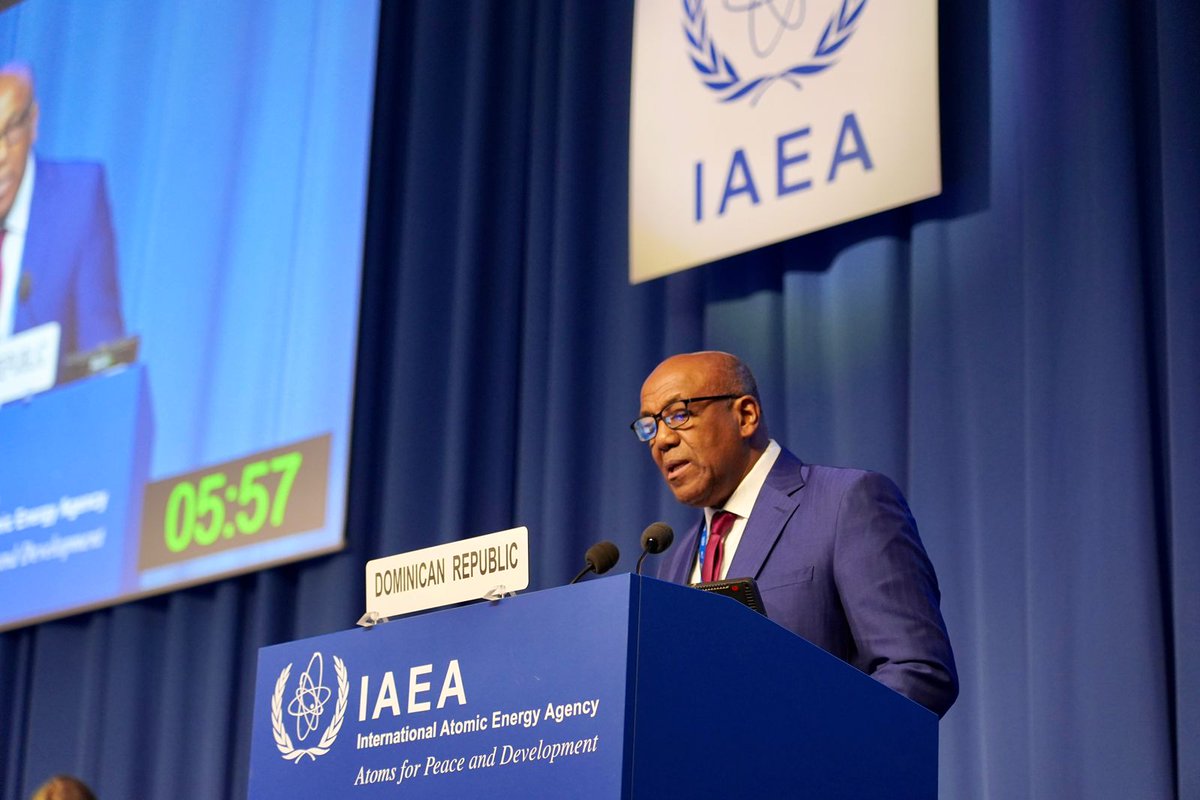 AntonioAlmonteR's tweet photo. ⚛️ Comienza la 67ª reunión de la Conferencia General del Organismo Internacional de Energía Atómica @iaeaorg en Viena.

Objetivo: fortalecer la cooperación técnica en áreas como la salud, agricultura, seguridad y futuro energético.

Con la embajadora Laura Faxas @RDenAustria https://t.co/8gng8RgfGZ
