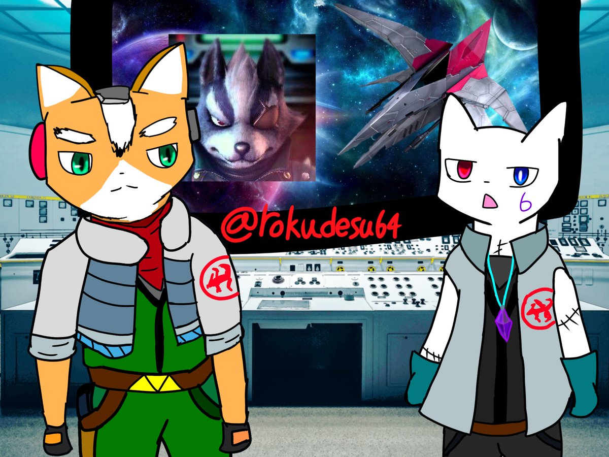 #ルクの絵描き場  #100日チャレンジ
 #FoxMcloud  #starfox
10日目
「教えてー！マクラウド先生ー！」
今日はウルフ・オドネルについて学んでいこう！