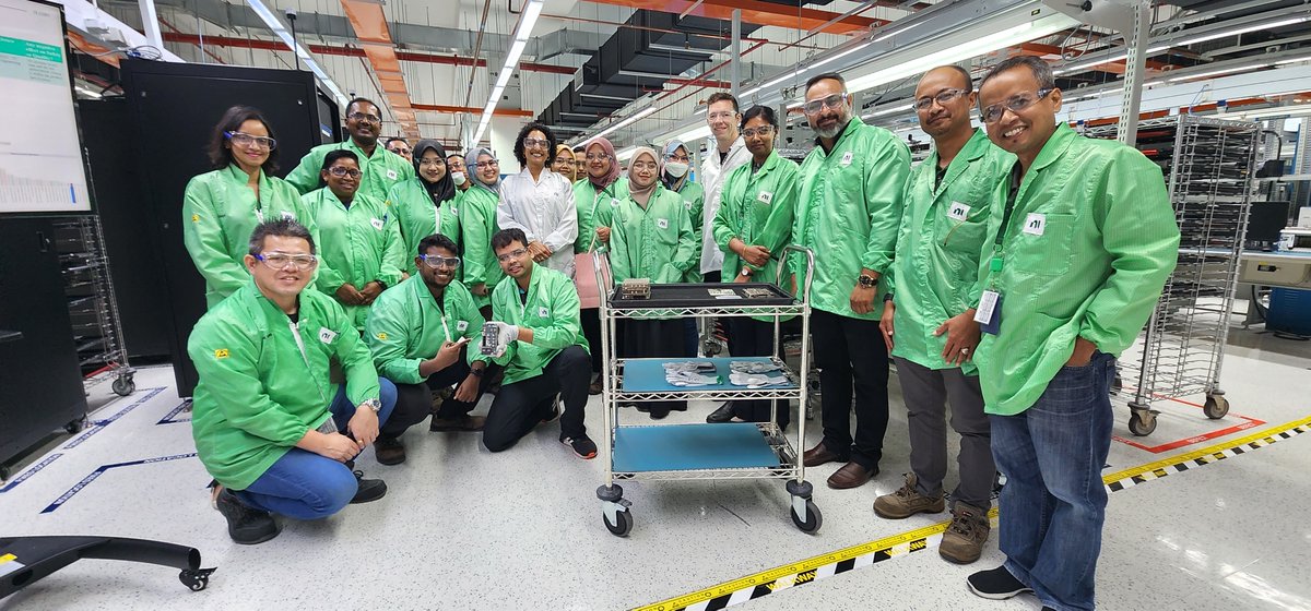 NIglobal's tweet photo. It takes innovative people to #EngineerAmbitiously. Go along for the ride as NI’s Ritu Favre and Robert Manion met with the innovative team at our Penang Manufacturing. #LifeAtNI https://t.co/YHZbf1qR7m