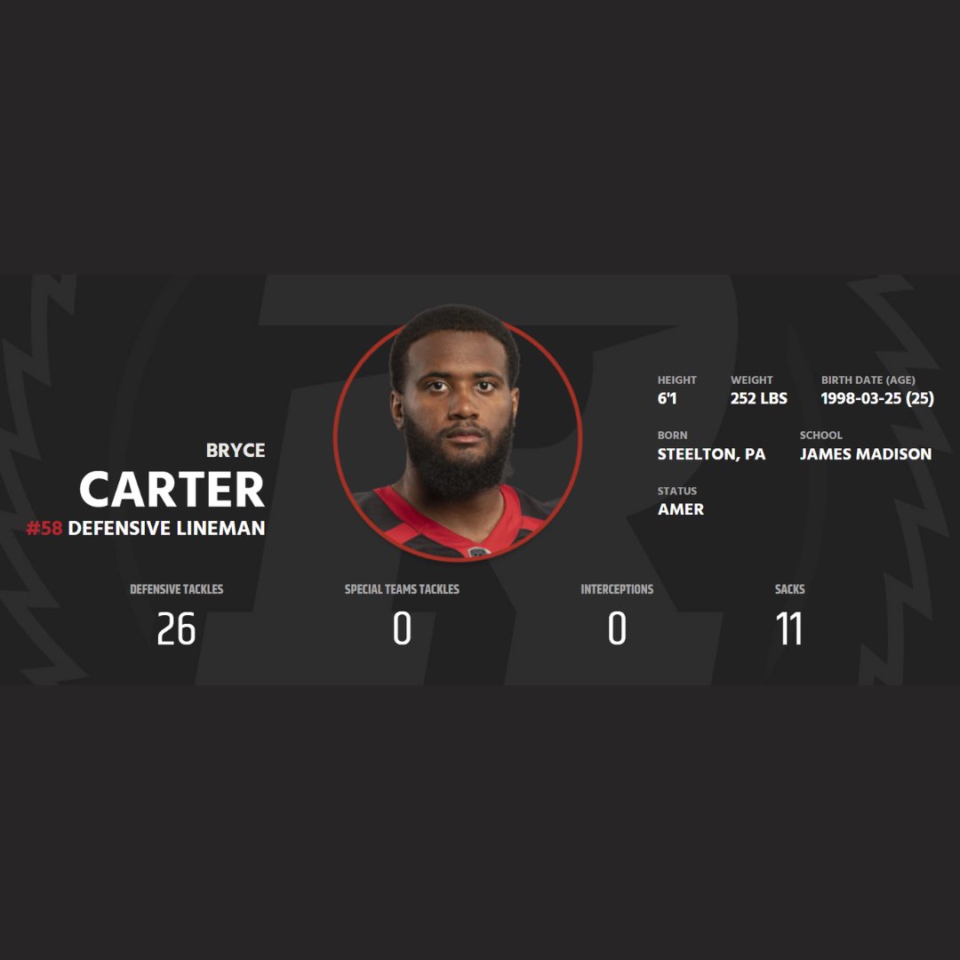 REDBLACKS's tweet photo. Bryce Carter having himself a season😮‍💨 https://t.co/iypXOBmMv3