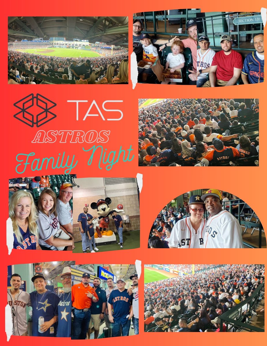 TAS_Energy's tweet photo. TAS organized a fun-filled family night at the Houston Astros, and it was a huge success with more than 400 associates and their loved ones in attendance.

 #corporateevents #employeeappreciation #manufacturing #construction #modularconstruction #safety #SAFEWAY #prefab https://t.co/AH0wuyFlCL