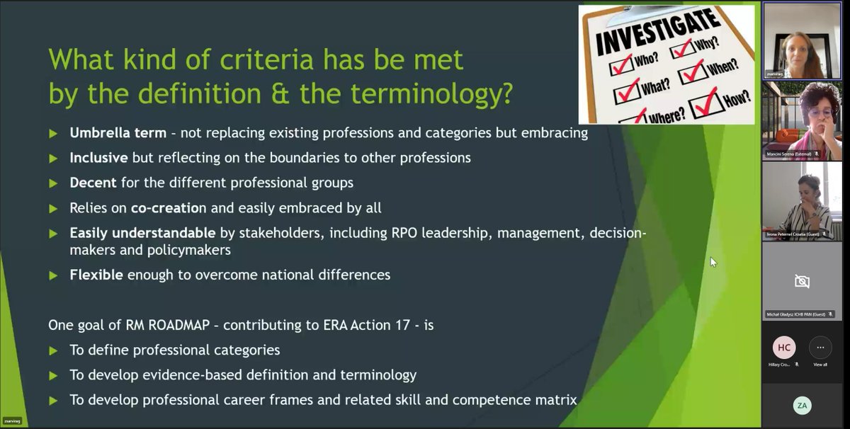 ViragZsar's tweet photo. Today I had the pleasure to present briefly the complexities and the challenges of our quest for creating an umbrella definition and terminology for professionals working in #researchmanagement and #researchsupport. The event was hosted by #CARDEA, sister project of @RMROADMAP https://t.co/SYPCMSw4k4