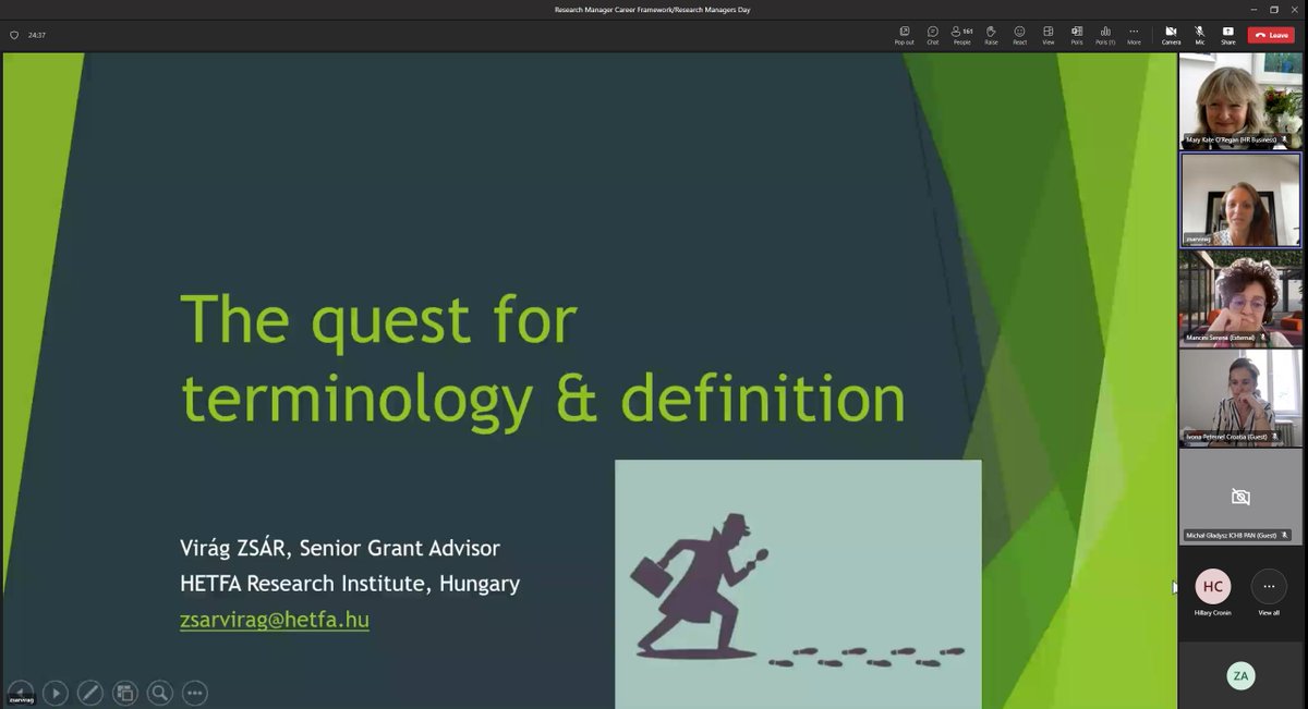 ViragZsar's tweet photo. Today I had the pleasure to present briefly the complexities and the challenges of our quest for creating an umbrella definition and terminology for professionals working in #researchmanagement and #researchsupport. The event was hosted by #CARDEA, sister project of @RMROADMAP https://t.co/SYPCMSw4k4