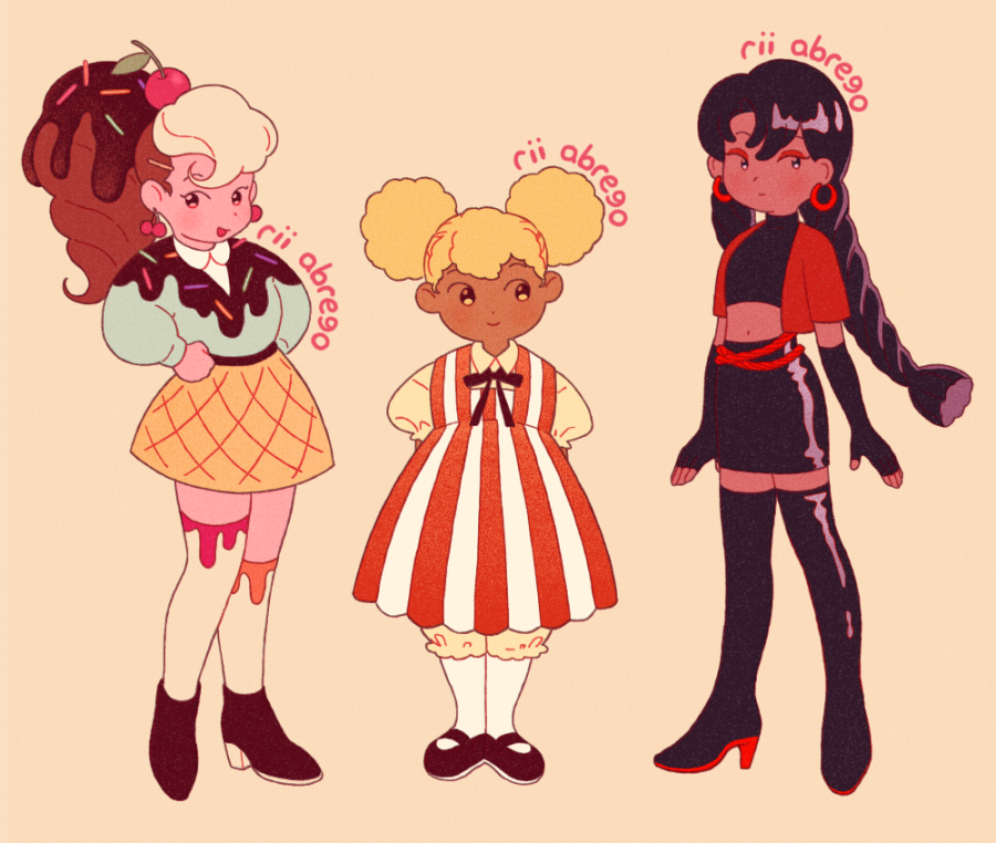 「sundae, popcorn, and licorice 」|rii abregoのイラスト