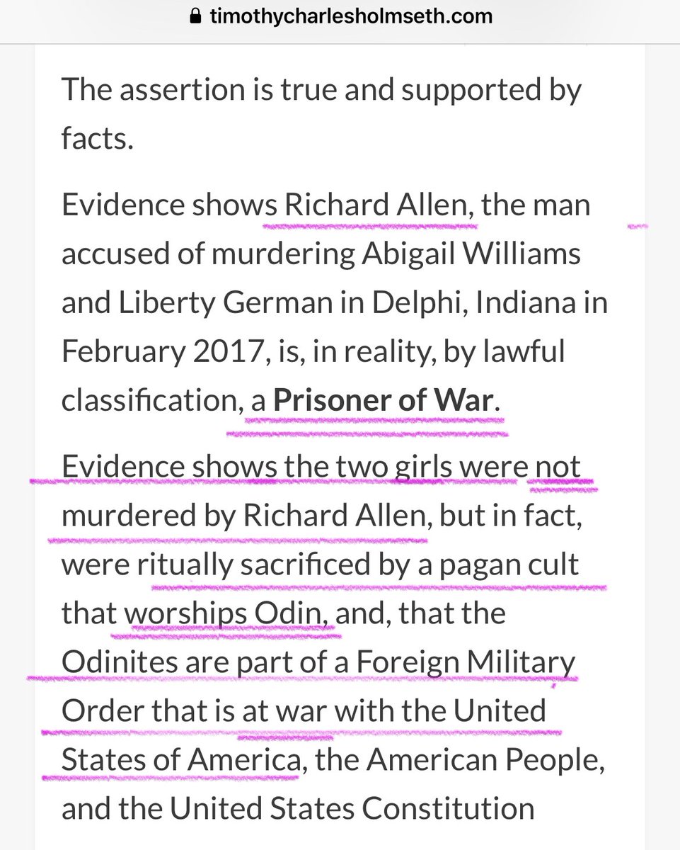 #PentagonPedophileTaskForce
‼️ACCUSED DELPHI MURDERER RICHARD ALLEN IS PRISONER OF WAR – ELIGIBLE FOR RESCUE MISSION BY U.S. MILITARY SPECIAL FORCES IF ORDERED BY COMMANDER IN CHIEF‼️

#LetJessieSpeak 👈
#WhatIsUnderDelphi 
#Trending #Delphi 
#RichardAllen #PrisonerOfWAR