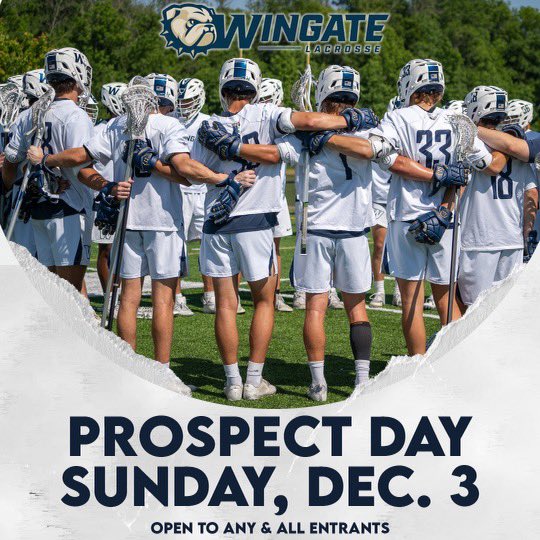 WingateLacrosse's tweet photo. 📣Winter Prospect Day📣

Hit the Link to register, spots are limited 

https://t.co/lzdQtSE3kt https://t.co/LzkPBrfw1Y