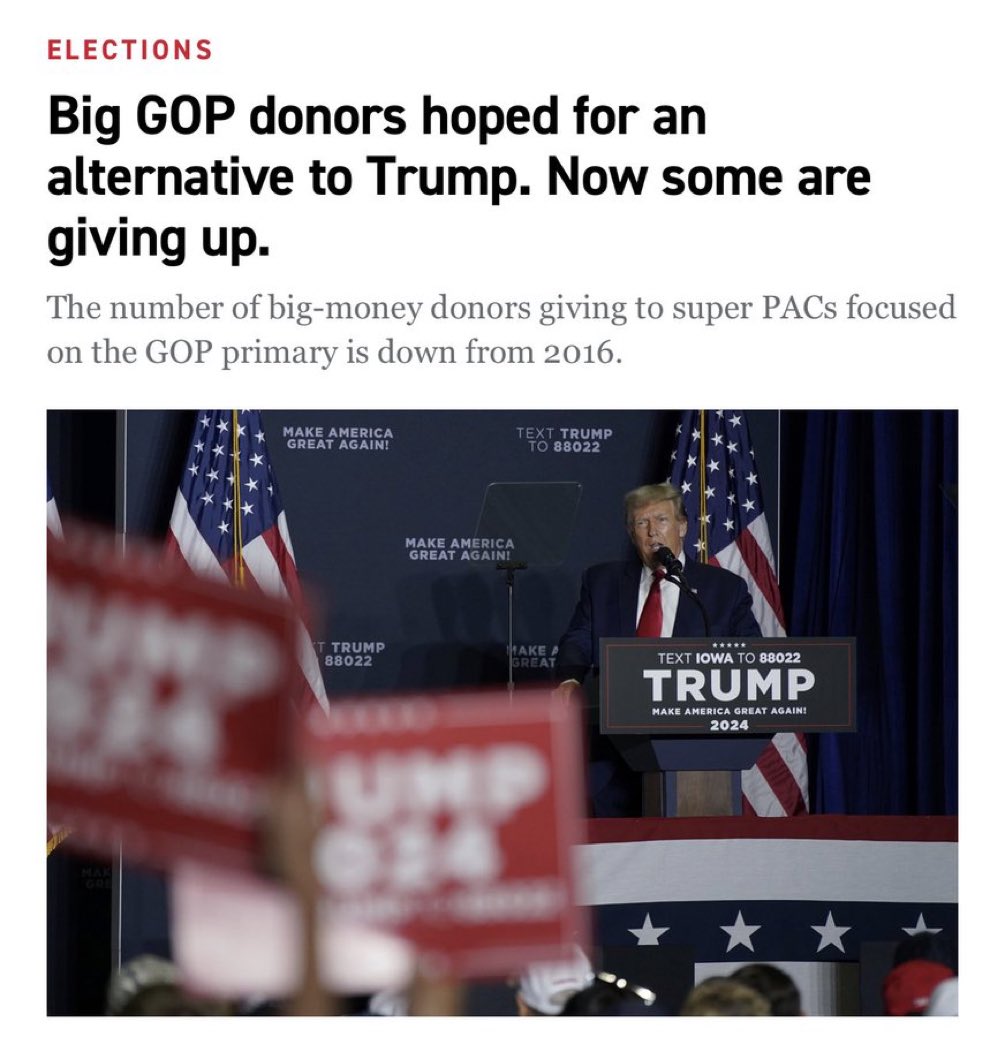 LauraLoomer's tweet photo. There is no alternative. 

TRUMP IS KING. 

The sooner people realize there is nobody else like Trump, the quicker we can get to focusing on the general election.

Donald Trump is the most beloved Republican in the country and NOBODY will ever have what it takes to challenge him. https://t.co/PSg68vQgzn