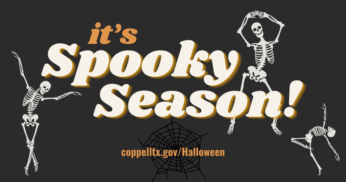 Are your skeletons out of the closet yet, or do you wait until October to get spooky? We’re so ready for #spookyszn! Visit coppelltx.gov/Halloween to check out all the treats (no tricks!) we have planned next month!