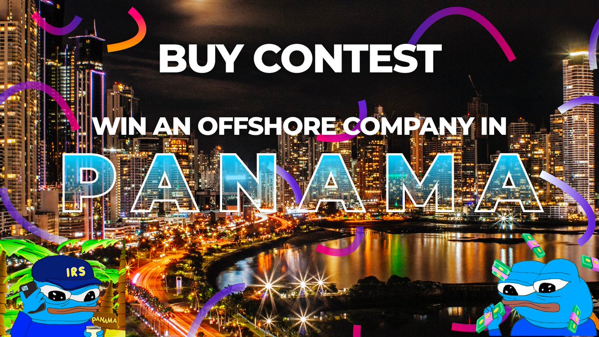 fraudeth_gg's tweet photo. 🌴 BUY CONTEST 🌴

Win an offshore company in PANAMA 

For the next 24h, the biggest buy will win an OFFSHORE COMPANY IN PANAMA 🏝️

Details will be delt with privately with the winner 👀 https://t.co/WuU21CWf9o
