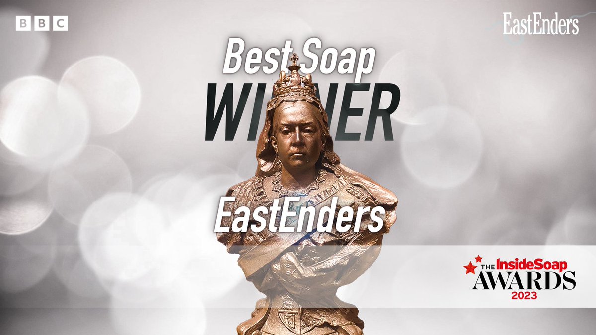 🥳WE’VE WON BEST SOAP at The Inside Soap Awards -2023!! 🍾 Huge thank you to everyone who voted for us. We’ll be raising a pint in The Queen Vic tonight! #EastEnders 🙌