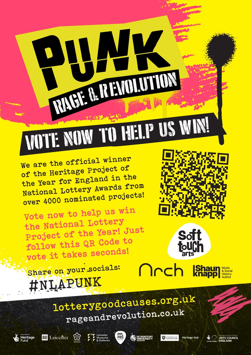 Please vote for our @PunkRandR project to win National Lottery Project of the year - retweet and/or reply to this tweet with I vote for #NLAPunk to win @LottoGoodCauses