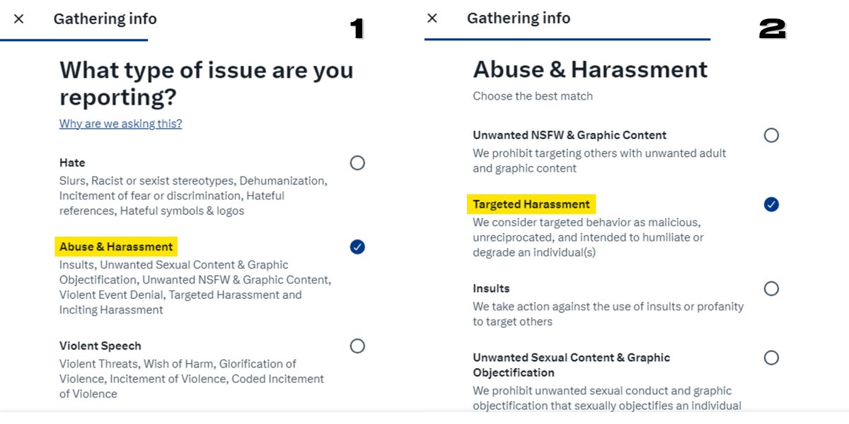 🚨 Everyone please REPORT &amp; BLOCK these accounts who are spreading hate towards 🍯 Report the posts and accounts as we explained in the picture.

@.H2Karina1142
🔗x.com/H2Karina1142/s…

@.RINAlSSANCE
🔗x.com/RINAlSSANCE/st…
DO NOT ENGAGE. 🚫
