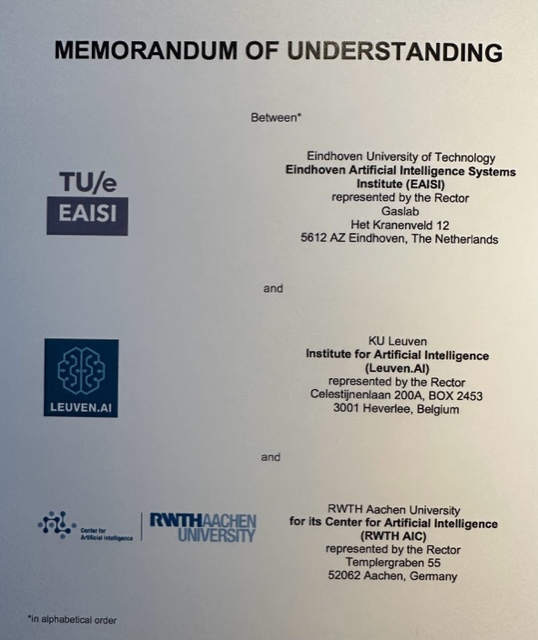 LucSels's tweet photo. In de openingsrede bij de start van het academiejaar wees ik erop dat internationale samenwerking nodig is voor regionale impact. 
Vanavond bundelen @RWTH, @TUeindhoven &amp; @KU_Leuven de krachten in het domein van artificiële intelligentie. 
Voor impact, hier én elders. @LeuvenAi https://t.co/ivXjTZKZlc