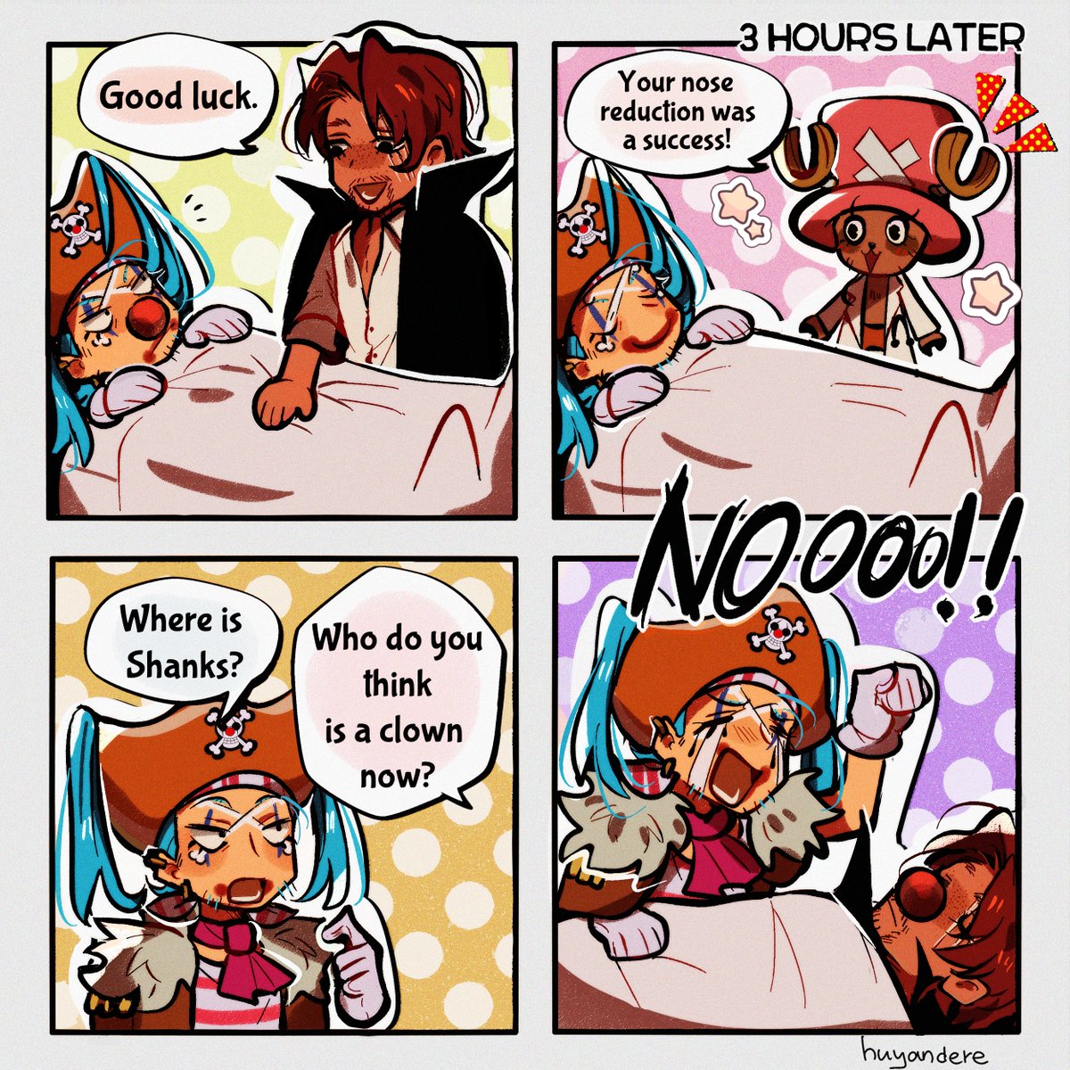 the clown got his nose 
#ONEPIECE