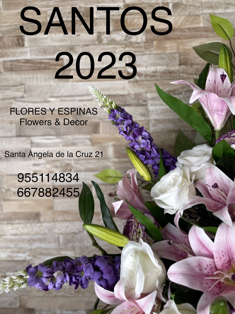 floresyespinas_'s tweet photo. Desde hoy ya tenemos a vuestra disposición las flores para Los Santos 2023. Este año hemos incorporado flores sueltas para que podáis elegir en nuestra floristería los colores que queráis. 

Horario:
L-V: 10:00 a 13:30 y 17:30 a 20:00
J: 17:30 a 20:00
S: 10:00 a 13:30 https://t.co/RttnWj6QLJ