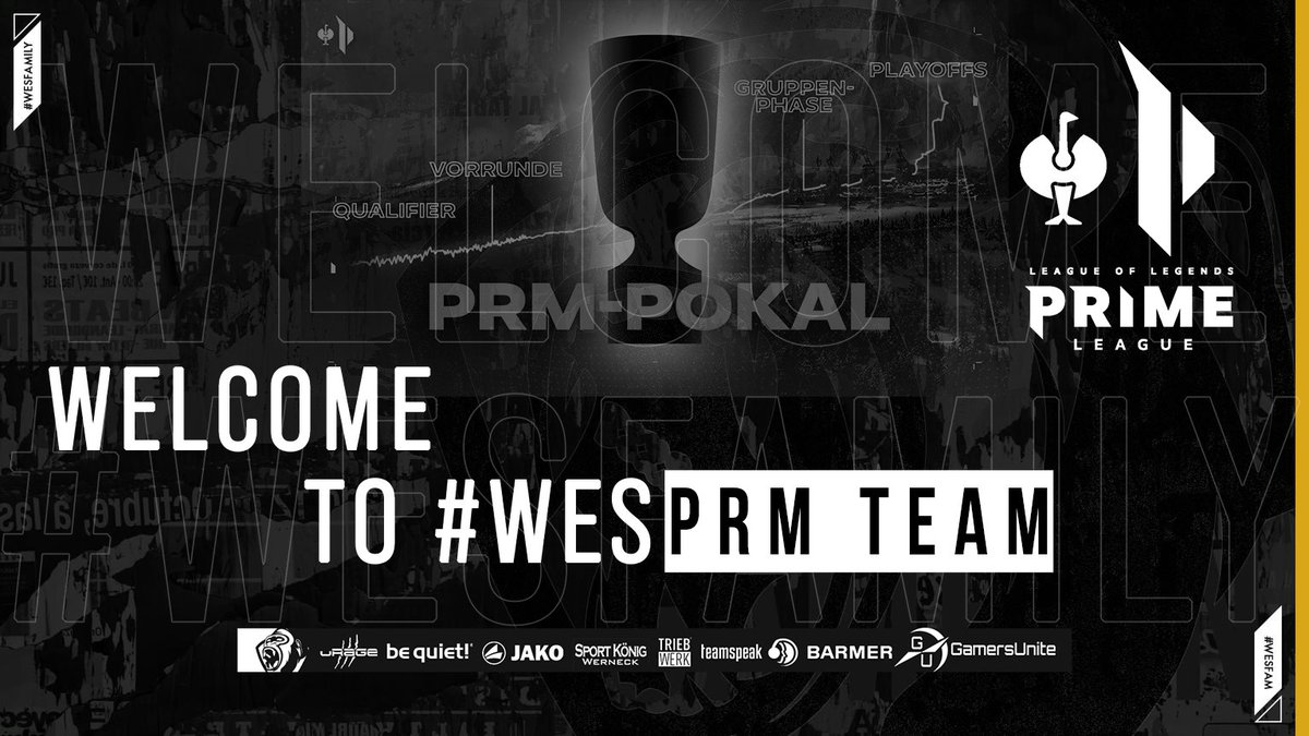 We are proudly presenting our Team for the upcoming PRM-Pokal!
🏝️@Domeontop
🌲 <a href="/xagog42/">Xagog</a>
🧙‍♂️<a href="/ItsUniqueC0RN/">ItsUniqueCORN</a>
🏹@_Unique_ADC
🚑<a href="/Kidiro_/">Kidiro</a>

They will be supported by this great Coaching Staff:  Headcoach: <a href="/fillorfeed_lol/">fill or feed</a>  
Strategiccoach: <a href="/CoachRicklol/">Richard der Wilde</a>  
Positionalcoach: <a href="/CoachChaoZ/">ChaoZ | Alex</a>