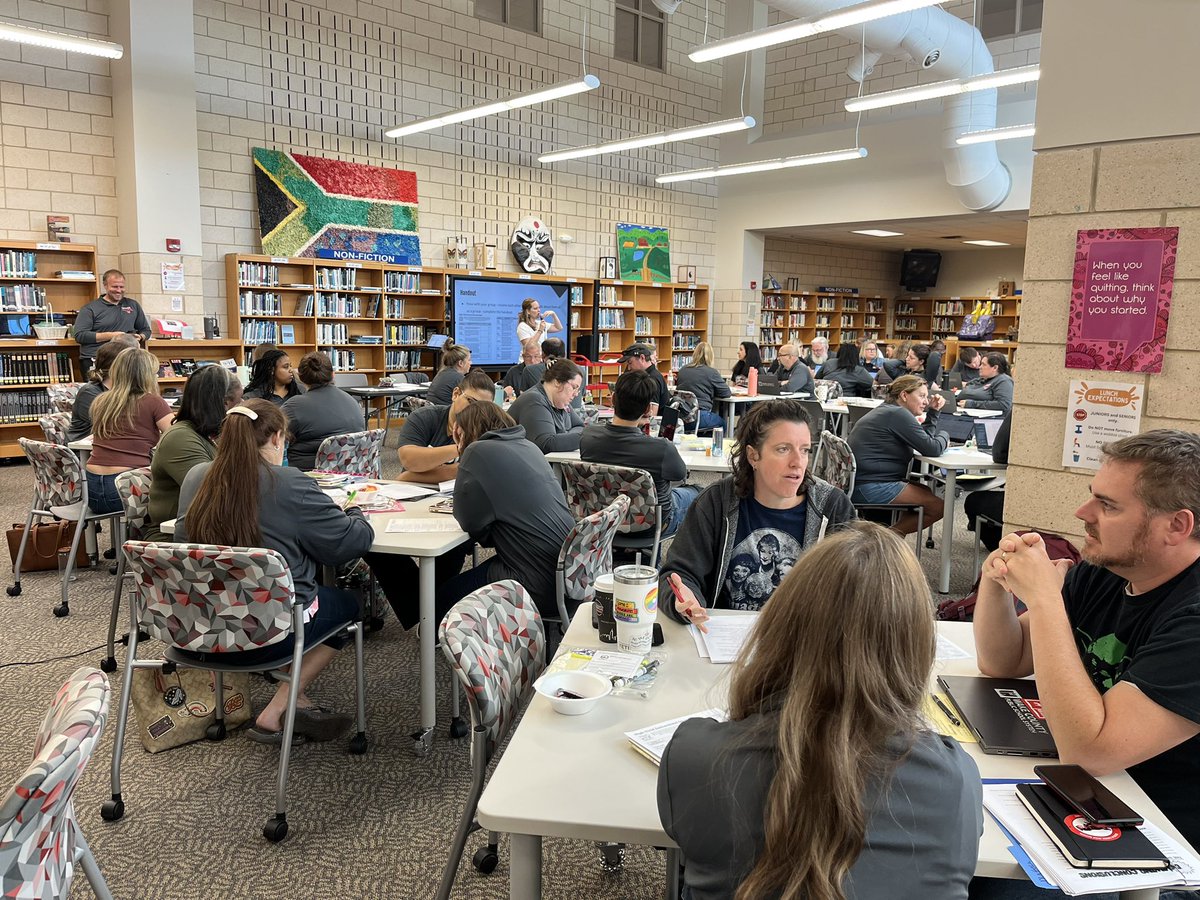 LMegronigle's tweet image. What a wonderful morning of PD in the #STRONGstable @mchsmustangs Our staff had tremendous dialogue around high yield instructional strategies! Loved watching and listening to all of the collaboration! #BetterTogether @PrincipalPeckha @Southernarea1