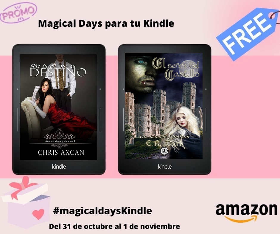 SheylaDrymon's tweet photo. ¡Cada día más novelas se unen al Magical Days para tu Kindle! Chicas, anotad los días 31 de octubre y el 1 de noviembre porque llenaréis el Kindle de novelas gratuitas.
Podéis usar el hastag #magicaldayskindle para comentar las novelas.
#booksfree #románticaparanormal https://t.co/9hgJ0gjSYR