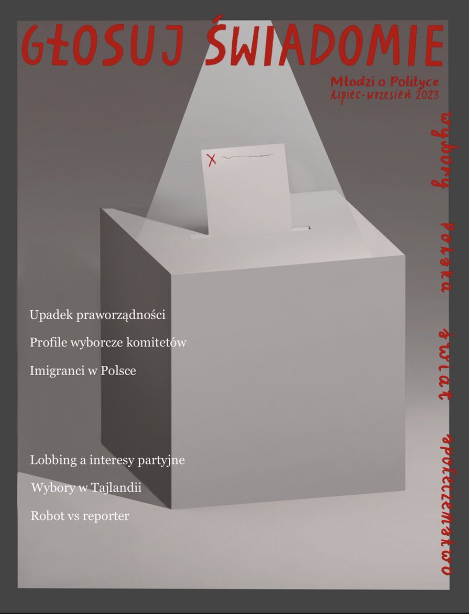 bit.ly/mlodziopolityc…

Pogadaliśmy trochę z <a href="/d_sitnicka/">Dominika Sitnicka</a> o wyborach, kampanii, obiektywizmie dziennikarskim i innych takich. Niezmiernie się polecamy! Strona 113
#Mlodzi_o_Polityce