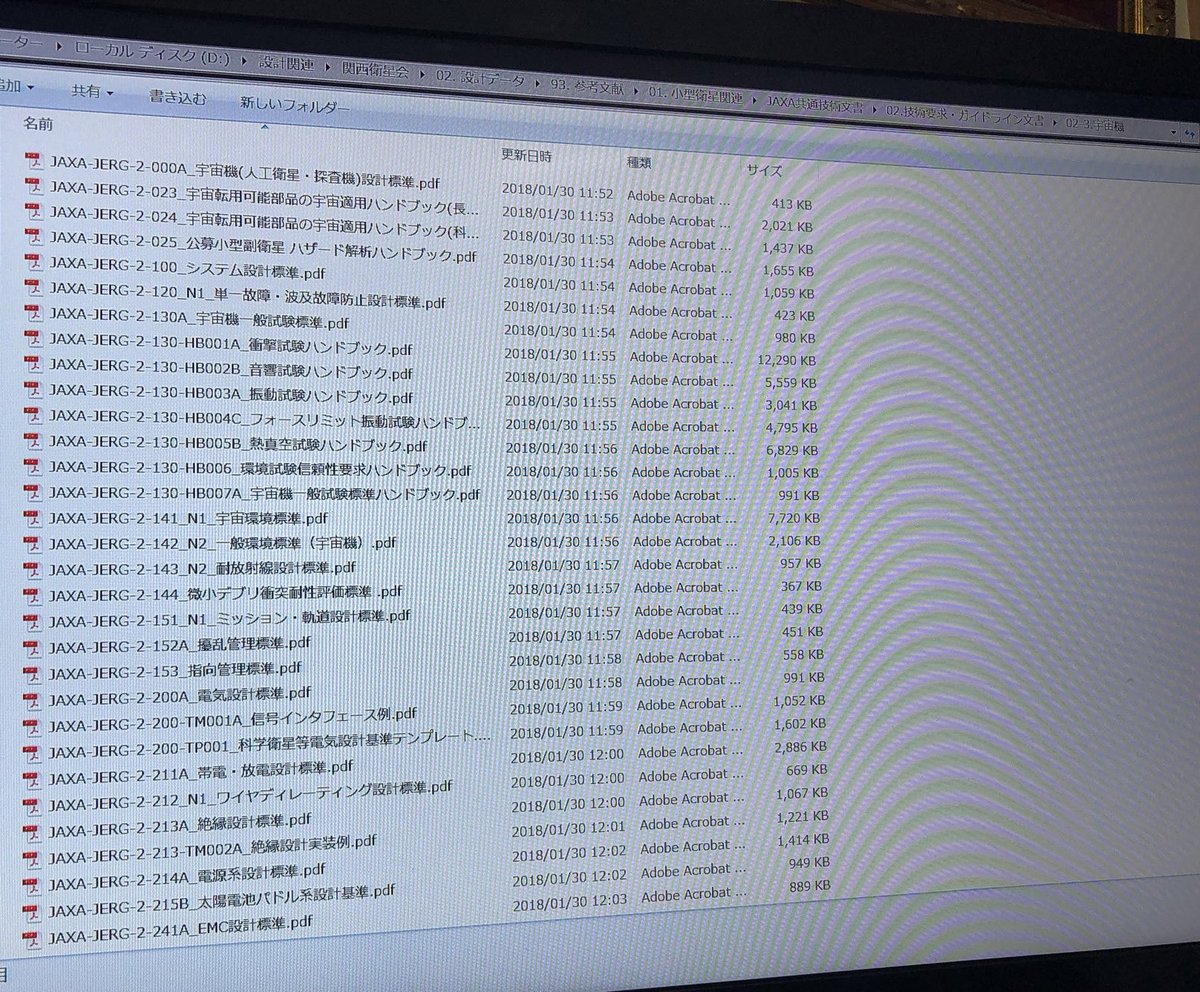 BREAK_BROTHER's tweet photo. JAXAが作れるもんならお前らも人工衛星を作ってみろと言わんばかりにさまざまな設計標準が総数8000ページ以上にわたり一般公開していることを知らない

お子さんの読み聞かせにはちょうどいい資料がたくさんあるわよ

 #日本の若者の7割が https://t.co/cOMzquWSwf