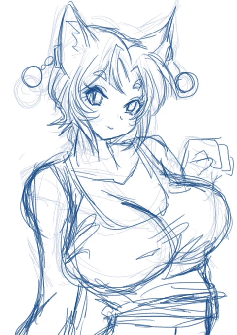 ショートのねえさま描こうと思ったんだけど........なんからしくならない.............むむむ 