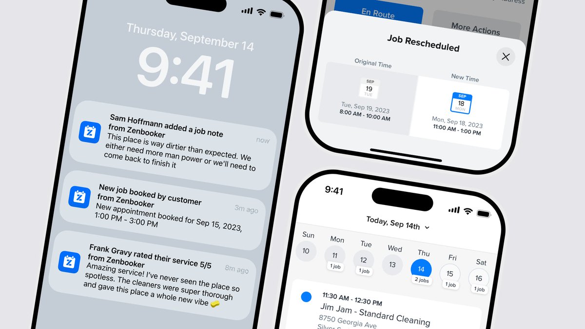 ZenbookerApp's tweet photo. 📱 1/ The mobile web app that you and your team use in the field is now a 'Progressive Web App' (PWA)—which essentially means we've made our mobile site into something you can install directly onto your phone, just like an app. https://t.co/hzewLIWcEY