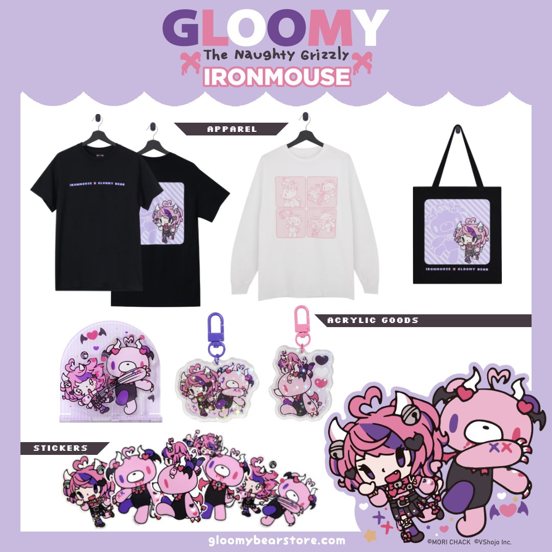 ironmouse's tweet photo. 😈SURPRISE!!! 😈

COMING SOON - AVAILABLE ON SEPTEMBER 29!

IRONMOUSE X GLOOMYBEAR COLLAB 💖 @GloomyBearStore @morichack https://t.co/xkgYa9RE1R