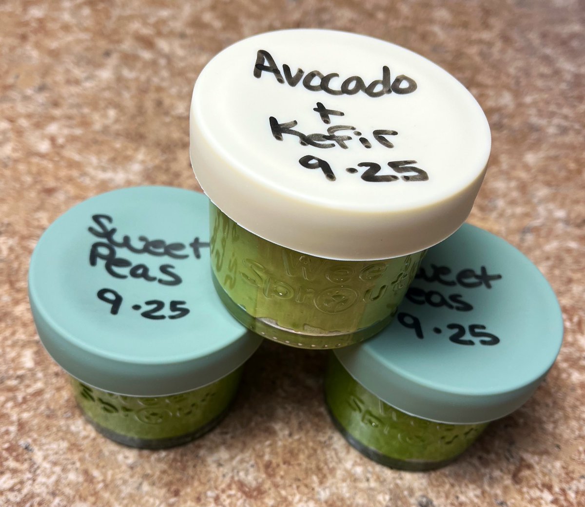 jenkovalov's tweet photo. Just finished making some more baby food for my 7-month-old Tiana.
PurΓ©ed sweet peas and avocado + kefir. Fresh is always best! π
#BabyFood #WeeSprout https://t.co/uShzukSju5