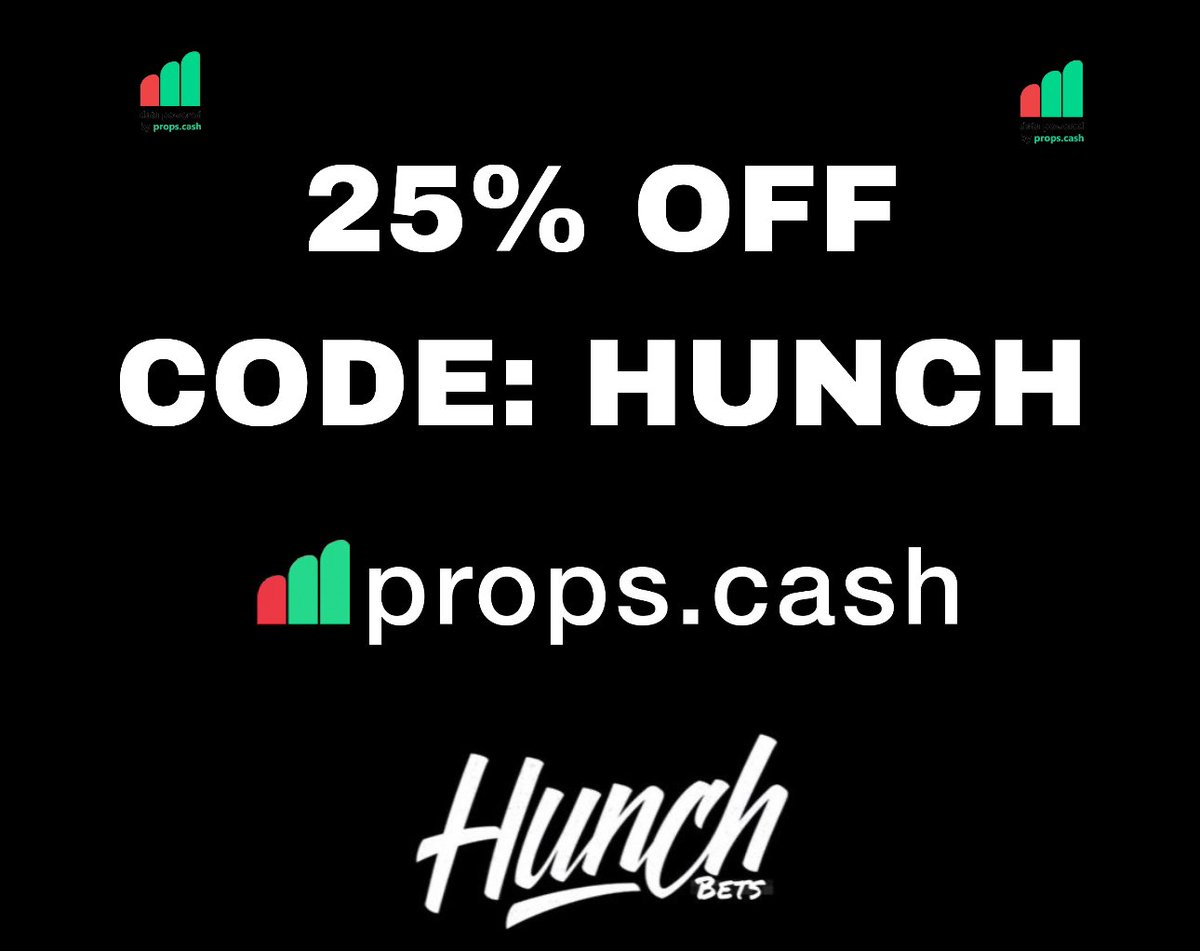 VERY excited to announce that I have partnered with <a href="/propsdotcash/">Props.Cash</a> 📊

Long time  Props.Cash user for a reason!

Use my code “HUNCH” for 25% off your monthly subscription! 

#GamblingTwitter #GamblingX #NBA #MLB #NFL  #RETWEET