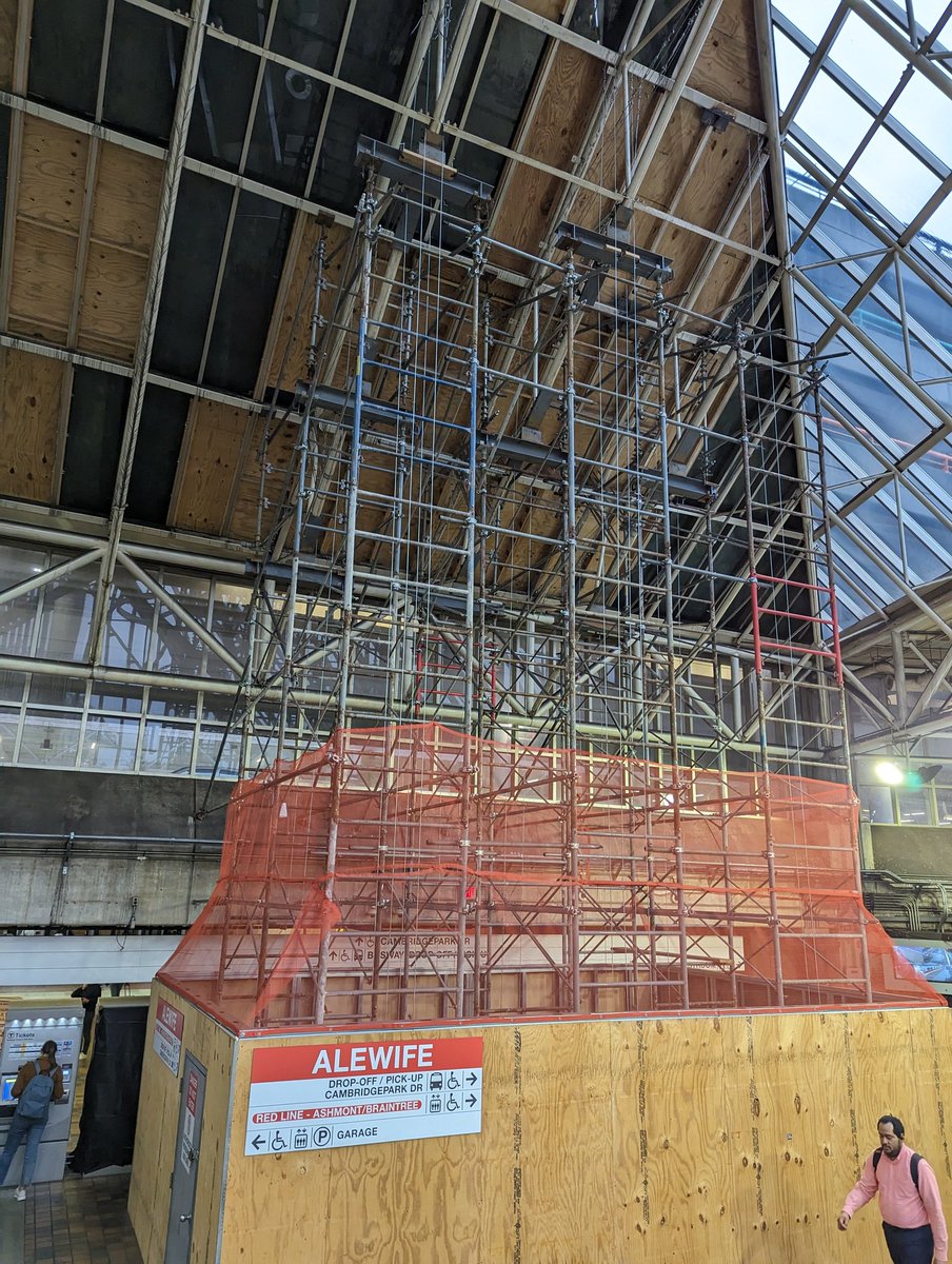 tfbuck's tweet photo. Hi Mr. Varley, congratulations on your new role as Chief of Stations @MBTA. I'm sure there is a lot of work to do, but it would be great to get an update on the "temporary" support that's been keeping the Alewife ceiling up. 6 months in, it's looking pretty permanent. https://t.co/O3hJG07b4U