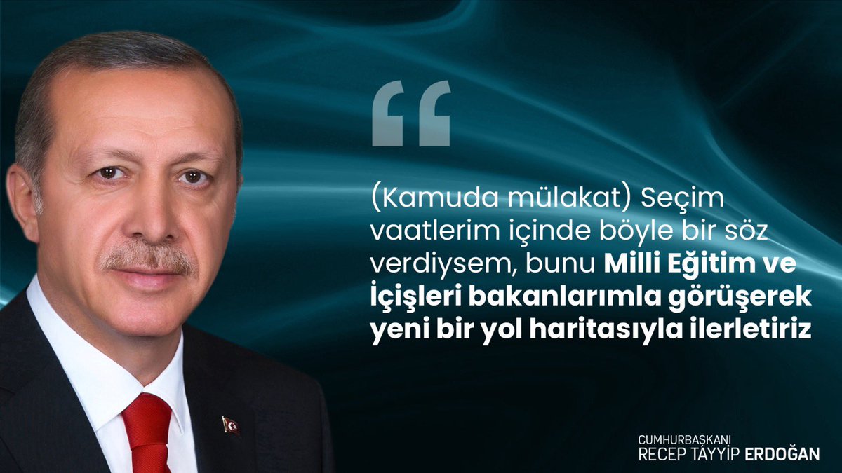 Sn. Cumhurbaşkanımızın sözü devlet sözüdür. Biz inanıyoruz güveniyoruz yarın güzel haberler alacağız.
-
<a href="/RTErdogan/">Recep Tayyip Erdoğan</a> 
<a href="/tcbestepe/">T.C. Cumhurbaşkanlığı</a> 
<a href="/Akparti/">AK Parti</a> 
<a href="/_cevdetyilmaz/">Cevdet Yılmaz</a> 

#KabinedenMülakataVeto
