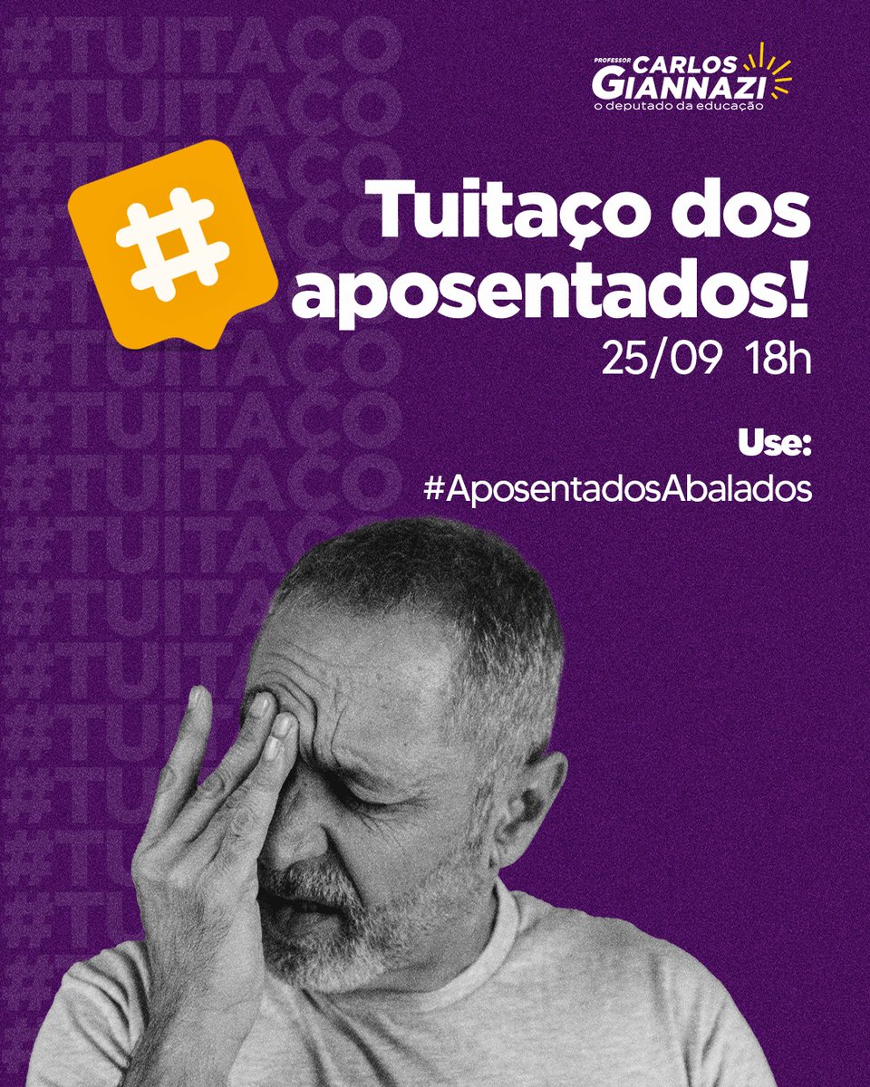 freitasj9's tweet photo. @GoldenVieira @VillasEstther @AdvocaciaGeral @jorgemessiasagu @CarlosLupiPDT @LulaOficial @simonetebetbr @Haddad_Fernando @STF_oficial @edweck_rj @silviolual "Vamos trabalhar juntos pela revogação do péssimo insuportável art.149 (EC 103/19) em nome dos aposentados.
@AdvocaciaGeral
@jorgemessiasagu
@CarlosLupiPDT
@LulaOficial
@simonetebetbr
@Haddad_Fernando
@STF_oficial
@edweck_rj
👇
#AposentadosAbalados" https://t.co/t6KFDFs5Zh