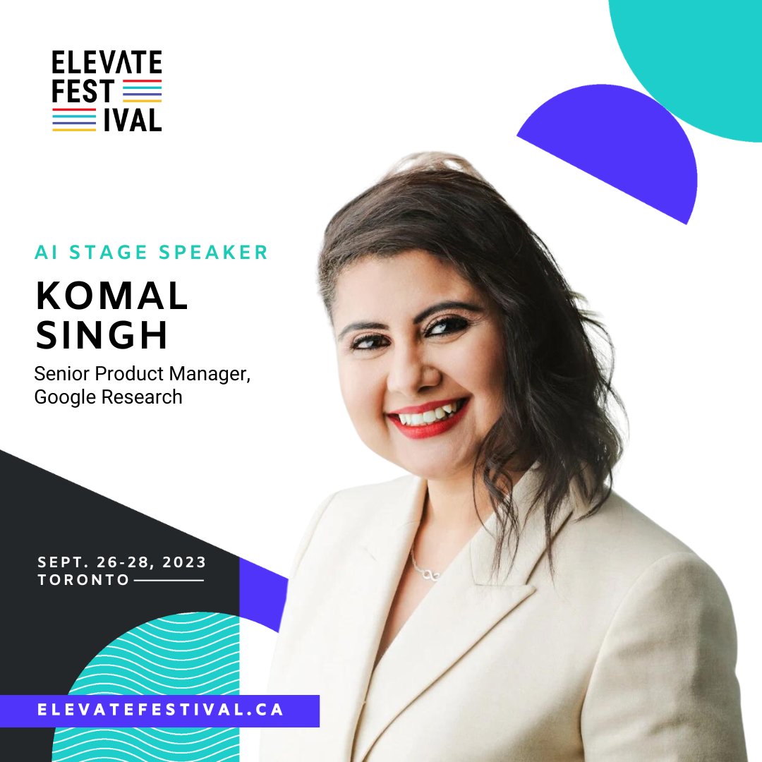 Excited to speak <a href="/ElevateTechCA/">Elevate</a> , a platform that celebrates innovation &amp; transformative ideas. Join me as I delve into the socio-technical aspects of AI, and how our teams at <a href="/googlecanada/">Google Canada</a> are building ML systems and products to be more equitable for all: elevatefestival.ca/schedule/