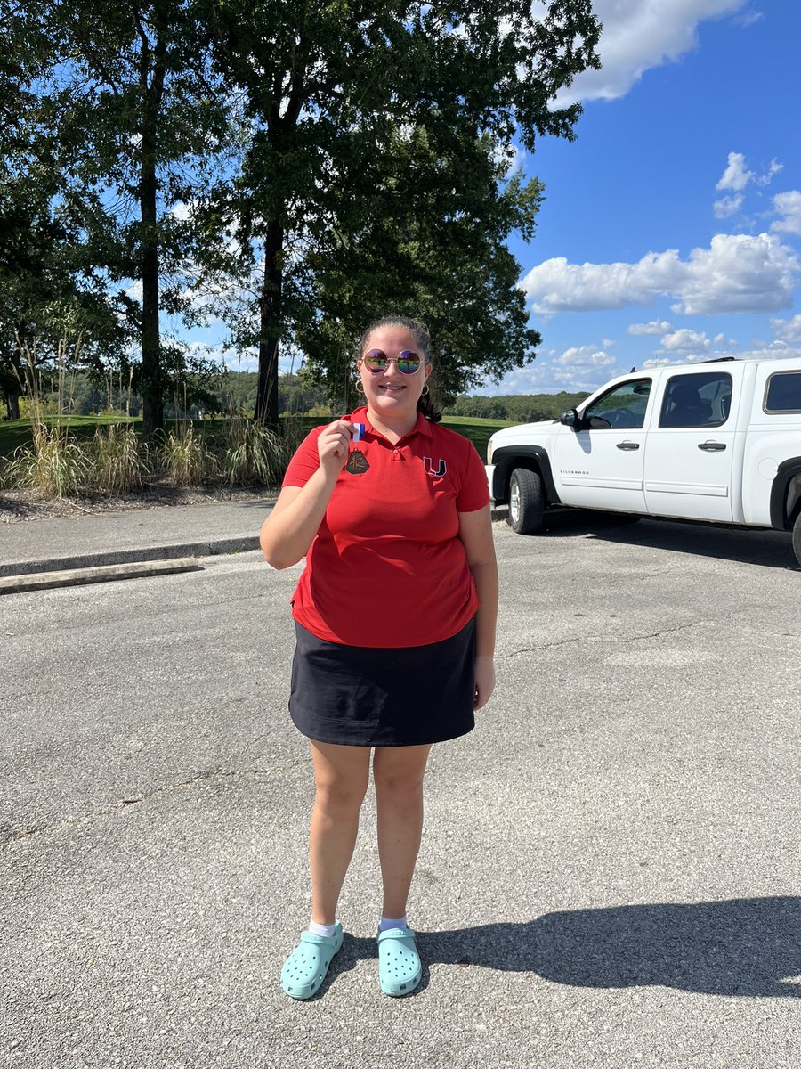 DocWunderlich's tweet photo. Congrats to Lily Koch for placing 5th overall today at the 4 Rivers Conference Tournament. That makes her first team all-conference. Also congrats to Ashlyn Blankenship for making 2nd team all-conference! Great job! ⛳️
@unionwildcats @UnionRXI https://t.co/bP7p56V0av