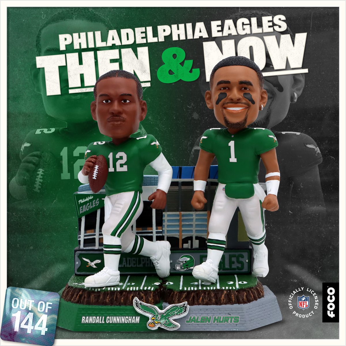 PHLEaglesNation's tweet image. 🚨❗️#PHLSN GIVEAWAY❗️🚨

👉Cunningham x Hurts Then &amp;amp; Now Bobblehead👈

One lucky #Eagles fan will win the featured item!

To win 👇
1) RT this tweet
2) FOLLOW @FOCOusa &amp;amp; @PHLSportsNation 

#FlyEaglesFly | #PHLSportsNation 

👉Winner announced 9/30-8:00PM EST