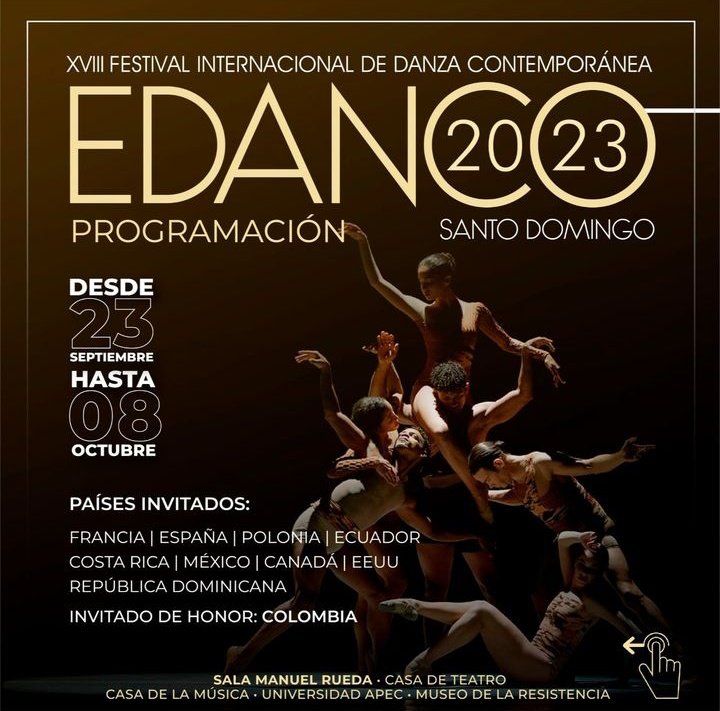 LuisGraham's tweet photo. Ya inició #EDANCO, el festival internacional de danza contemporánea realizado con muy buen criterio y rigor desde hace mucho tiempo en RD. Les comparto su programación.

¡Agenden! https://t.co/9m74BXXHSP