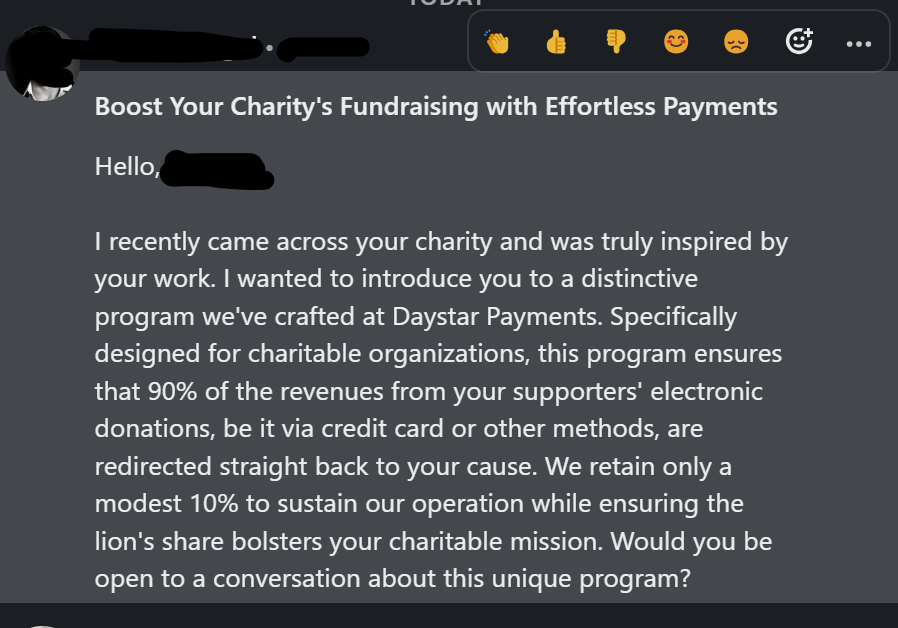 Time to regulate credit card companies &amp; charities and the services they use? 10% fees on credit card donations for #charities looks like a scam 
#creditcard <a href="/SenTedCruz/">Senator Ted Cruz</a>