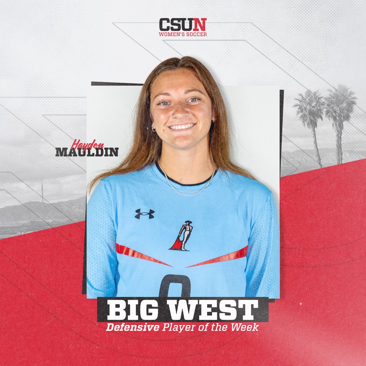 #CSUN's <a href="/MauldinHayden/">hayden mauldin</a> takes home first career <a href="/BigWestSports/">The Big West</a> Defensive Player of the Week award ‼️

Full story: gomatadors.com/news/2023/9/25…

#GoMatadors