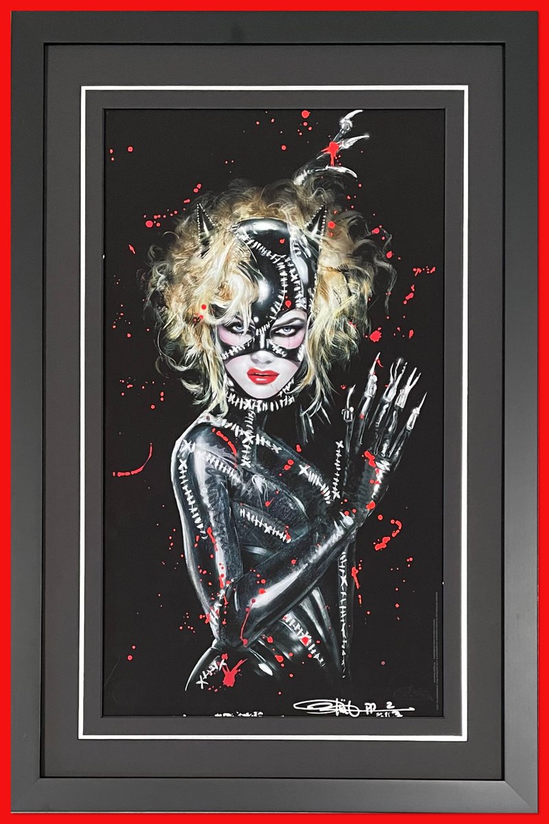 Parker Jordan Fine Art is excited to share one of Sideshow lates releases 'Carnivore' by artist Olivia. #parkerjordanfineart #pictureframer #framer #framing #frame #dc #dccomics #dccollectibles  #collectible #popculture #signed #sideshow #sideshowcollectibles #olivia #catwoman