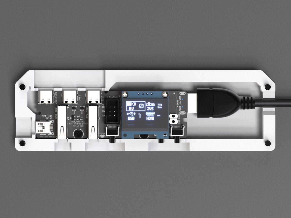 xtreme_mister's tweet photo. 🚨PRODUCT ALERT1: A new 3D printable enclosure is now included (at the same price) with the 4SNAC-USB Control Module in our bundles. The firmware of this module is work-in-progress, it currently supports the AV_IO/JVS/USB_Host/USB_PWR muxing but it will end up supporting other features such as remote VOLUME control, and remote Favourite Core launcher... Ideal for multi-HOST and multi-ARCADE setups, but also for non-ARCADE setups sharing several CRT monitors among different platforms (i.e. Modern consoles or Gaming PCs at your living room).
The XTREME_RESOURCES repository has been updated with this new enclosure: https://t.co/Pr2kr32qyt

🚨PRODUCT ALERT2: The RPi Zero 2W is now included (at the same price) with the 4SNAC all-in-one bundle. It's pre-assembled and with the mt32-pi MicroSD 8GB card pre-configured.

🚨PRODUCT ALERT3: We are including a Mini Wireless Keyboard+Mouse (Iggual IGG317013), a MicroSD USB2.0 reader and a USB-C to USB3.0 OTG extra cable in all of our bundles too. The user will NOT need to purchase anything else to install and configure the whole FPGA platform within very few minutes. We are providing one the most simple to configure and control retail FPGA gaming platforms!.

☝️NOTE: All users which have already pre-ordered our bundles are getting advantage of these new offers, without any extra action required.

🚨DOCUMENTATION UPDATE: We are finishing the whole documentation translation to SPANISH 🇪🇸 and will simplify the bundle options even more, to avoid any complex/technical decision during the pre-order purchase.

Thanks for your patience with the updated documentation and the upcoming videos... and special thanks to all the people contacting us with a great feedback!.

#MiSTerFPGA #MARSFPGA